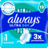 Always Ultra Sanitary Towels Normal Plus With Wings 13’s