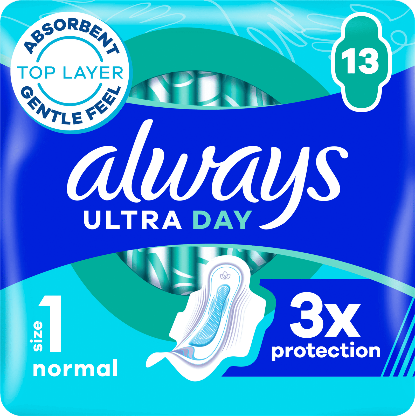 Always Ultra Sanitary Towels Normal Plus With Wings 13’s