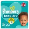 Pampers Baby-Dry Size 5, 23 Nappies, 11kg-16kg