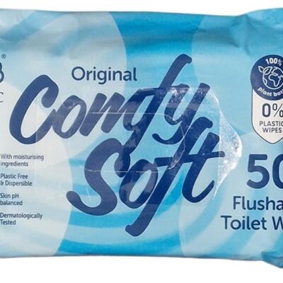 Comfy Soft Flushable Toilet Wipes - 50 Wipes