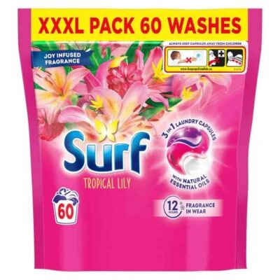 Surf Tropical Lily Laundry Washing Capsules 60 Washes