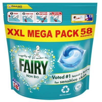 Fairy Non Bio Pods capsules- 58 Washes
